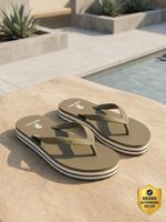 RED TAPE Women Flip Flops (Olive , 3)