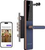 NATIVE By Urban Company Lock Pro with Camera Unlock & Doorbell Connect | 7-Way Unlock |Free Installation Smart Door Lock (Blue)
