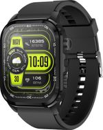 itel Alpha with 2″ HD Display, 500nits Always-On Display & 150+ Watch Faces Smartwatch (Lurey Black Strap, Free Size)