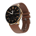 Fire-Boltt Ninja Talk 35.3mm (1.39) Round Bluetooth Calling Metal Body,120 Sports Modes Smartwatch (Mocha Mouse Strap, Free Size)