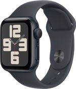 Apple Watch SE 2 GPS 40mm (2nd Gen) Midnight Aluminium with Midnight Sport Band (Midnight Strap, Free Size)