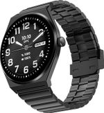 Fire-Boltt Legacy Nova 1.43 inch Ultra Slim AMOLED Wireless Charging Rotating Crown BT Call Smartwatch (Obsidian Black Strap, Free Size)