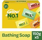 Godrej No.1 Goodness Collection Bath Soap (5 x 150 g)