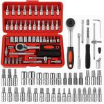 DEAGAN 46PCS Sockets Extension Bars,Mechanic Tool Kits for Household Repair Socket Set Socket Set (Pack of 46)