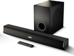 Mivi Fort Sonic 200 Soundbar, 2.1 Channel, Multi-Input and EQ Modes, BT v5.3 200 W Bluetooth Soundbar (Black, Silver, 2.1 Channel)