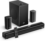 Mivi Fort H350 Soundbar, 350 Watts, 5.1 Channel, Multi-Input and EQ Modes, BT v5.1 350 W Bluetooth Soundbar (Black, 5.1 Channel)