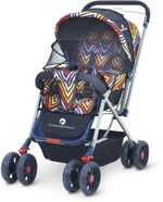 StarAndDaisy Reversible Baby Stroller and Pram with Mosquito Net and Wheel Breaks Stroller Stroller (3, Red, Yellow, White, Purple)