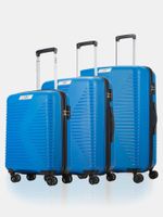 SKYBAGS Hard Body Set of 3 Luggage 8 Wheels – Beat Pro 3P 3 (Small 56cm | Medium 67cm | Large 78cm) – Trolley Bag – Blue