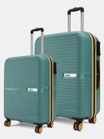 SAFARI Hard Body Set of 2 Luggage 4 Wheels – Eclipse Neo 2 (Small 55cm | Medium 66cm) – Green