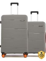HRX Hard Body Set of 2 Luggage 8 Wheels – Zanzibar 2 (Small 58cm | Medium 66cm) – Grey