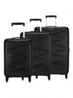 Kamiliant by American Tourister Hard Body Set of 3 Luggage 4 Wheels – (Small 55Cm |Medium 68Cm| Large 79Cm)Combination Lock-Triprism – Black