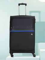 ARISTOCRAT Large Check-in Suitcase (79 cm) 4 Wheels – Brezza 79 – Softbody Trolley Bag – Black