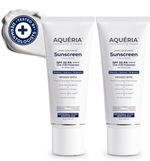aqueria Sunscreen – SPF 50 PA++++ Brightening & Hydrating French Multi-Active SPF | Niacinamide, Tranexamic Acid (30 g)