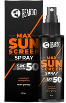 BEARDO Sunscreen – SPF 50 PA+++ Max Spray For Men | Non-greasy|Easy Application For Oily Skin|UVA UVB Protection (50 ml)