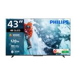 PHILIPS 108 cm (43 inch) QLED Ultra HD (4K) Smart Google TV with Dolby Vision |30W Dolby Atmos | 120Hz Refresh Rate | HDR 10+ |Wider Colour Gamut | Ultra Narrow Bezel | 32 GB Storage (43PQT8100/94)