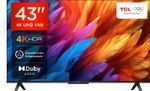 TCL V6B 108 cm (43 inch) Ultra HD (4K) LED Smart Google TV with 24W Dolby Audio and Metallic Bezel-Less (43V6B)