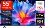TCL P6L 138 cm (55 inch) Ultra HD (4K) LED Smart Google TV 2026 Edition with MEMC Dolby Vision-Atmos AipQ Processor Game Master HVA Panel & Metallic Bezel-Less (55P6L)