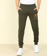 PUMA Graphic Men Solid Green Track Pants