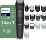 PHILIPS MG3951/30 Fully Waterproof Trimmer 90 min  Runtime 11 Length Settings (Black)