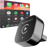 ZEBRONICS 2-in-1 Wireless CarPlay Adapter, USB-A with Type-C,BT v5.4,Wi-Fi, Plug & Play ZEB USB Hub (Black)