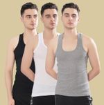 Dollar Bigboss Pack of 3 Derby RN Cotton Men Vest