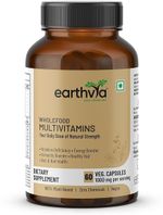 earthvya Plant-Based Wholefood Multivitamin for Men & Women | Energy, Immunity, Hair (60 Capsules)