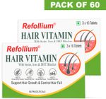 Refollium Hair Vitamins with DHT Blocker, Biotin, Iron, Omega for…more