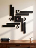 e india Analog 61 cm X 61 cm Wall Clock (Black, Without Glass, Standard)