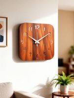 Flipkart SmartBuy Analog 28 cm X 28 cm Wall Clock (Brown, Without Glass, DIY Clocks)