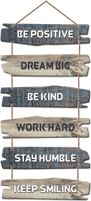 Decor Smart Positive Quotes Wall Hanging | Wooden Decorative Home Decor Art (DWA_3231) (79 cm X 30.5 cm, Multicolor)