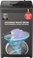 Haier 8 kg With Ultra Fresh Air Technology, Oceanus Wave Steel Drum, Balance Clean Pulsator, Custom Wash Cycles with 15 Mins Quick Wash, Magic Filter Fully Automatic Top Load Grey, Black (ETL80-FES5)