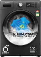 Whirlpool 7 kg 5 Star Inverter 100+ Tough Stains, Steam Technology, Fully Automatic Front Load with In-built Heater Grey (SUPREME CARE 7012 -E)