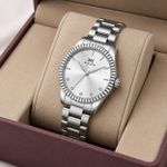 KILLER Women’s Elegant Fluted Bezel Analog Watch Analog Watch  – For Women KLR-LR003-SLV-CH