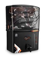 Aqua Frisch H2O | Needs No Service For 2 Years| 15 L RO + UV + Copper + Alkaline + Minerals Water Purifier (Black)
