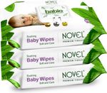 NOVEL Baby Wipes 80 Sheets pack of 3/with Lid (240 Wipes)