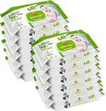 Newleaf Premium Baby Wipes | 99% Pure Water, Aloe Vera & Glycerine with Lid, Pack of 12 (864 Wipes)