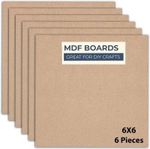 PeerShah 6 X 6 MDF BOARD PACKOF 6 Pine Wood Veneer (15.24 cm x 15.24 cm)
