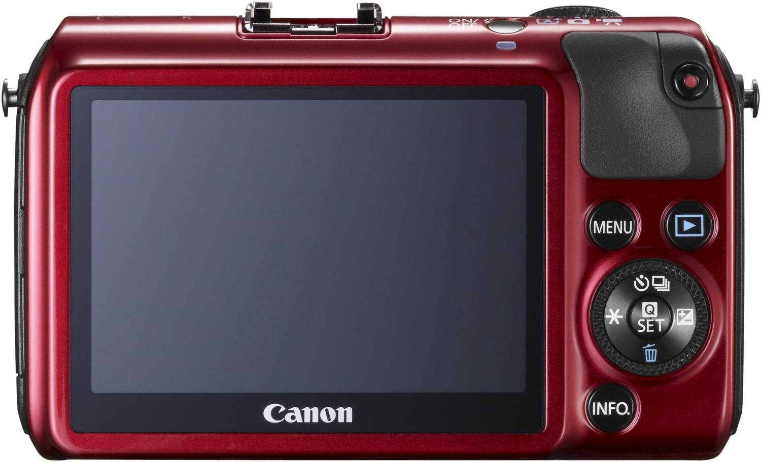 Image of Canon EOS-M Body with 18-55 mm Lens & Speedlite-90x Flash Mirrorless Camera
