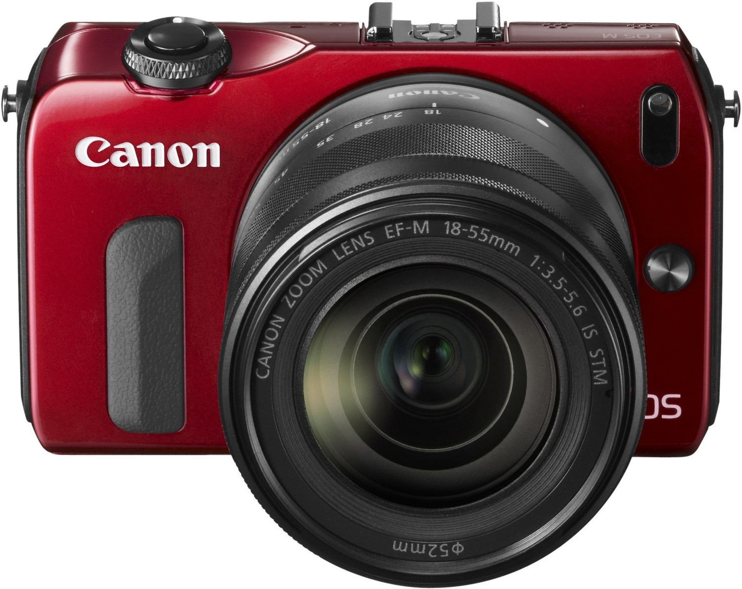 Image of Canon EOS-M Body with 18-55 mm Lens & Speedlite-90x Flash Mirrorless Camera