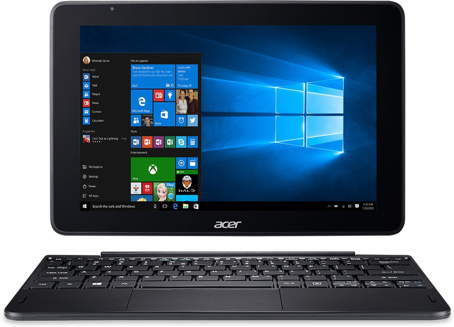 Image of Acer One 10 Intel Atom Quad Core x5-Z8300 - (2 GB /32 GB SSD /Windows 10 Home) S1003 2 in 1 Laptop