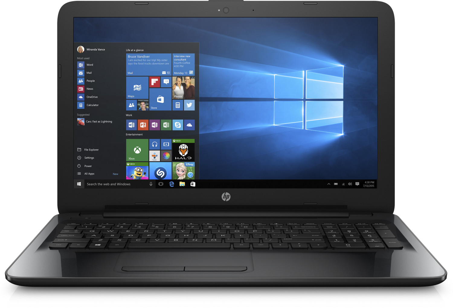 Image of HP AMD APU Quad Core A8 A8-7410 - (4 GB /1 TB HDD /Windows 10 Home) 15-BG004AU Laptop