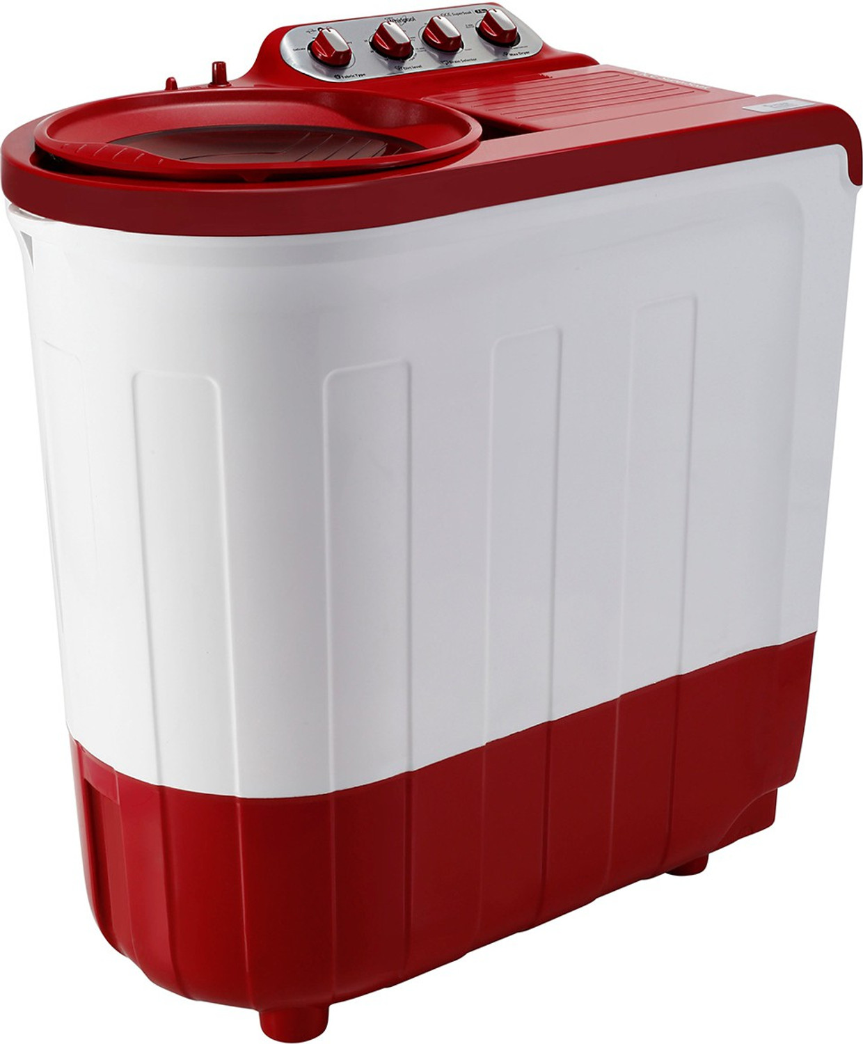 Image of Whirlpool 7.5 kg 5 Star, Supersoak Technology Semi Automatic Top Load Washing Machine Red