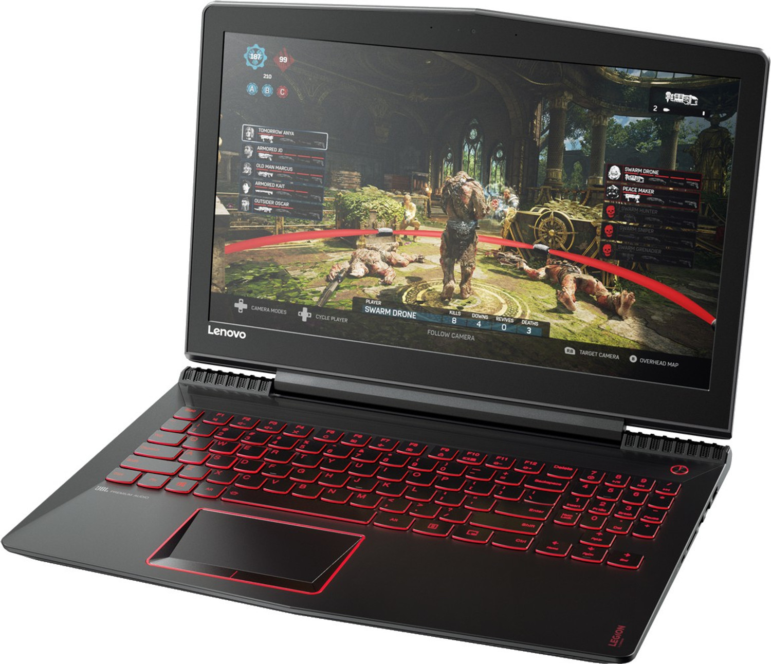 Image of Lenovo Legion Intel Core i7 7th Gen 7700HQ - (16 GB /1 TB HDD /128 GB SSD /Windows 10 Home /4 GB Graphics /NVIDIA GeForce GTX 1050Ti) Y520 Gaming Laptop