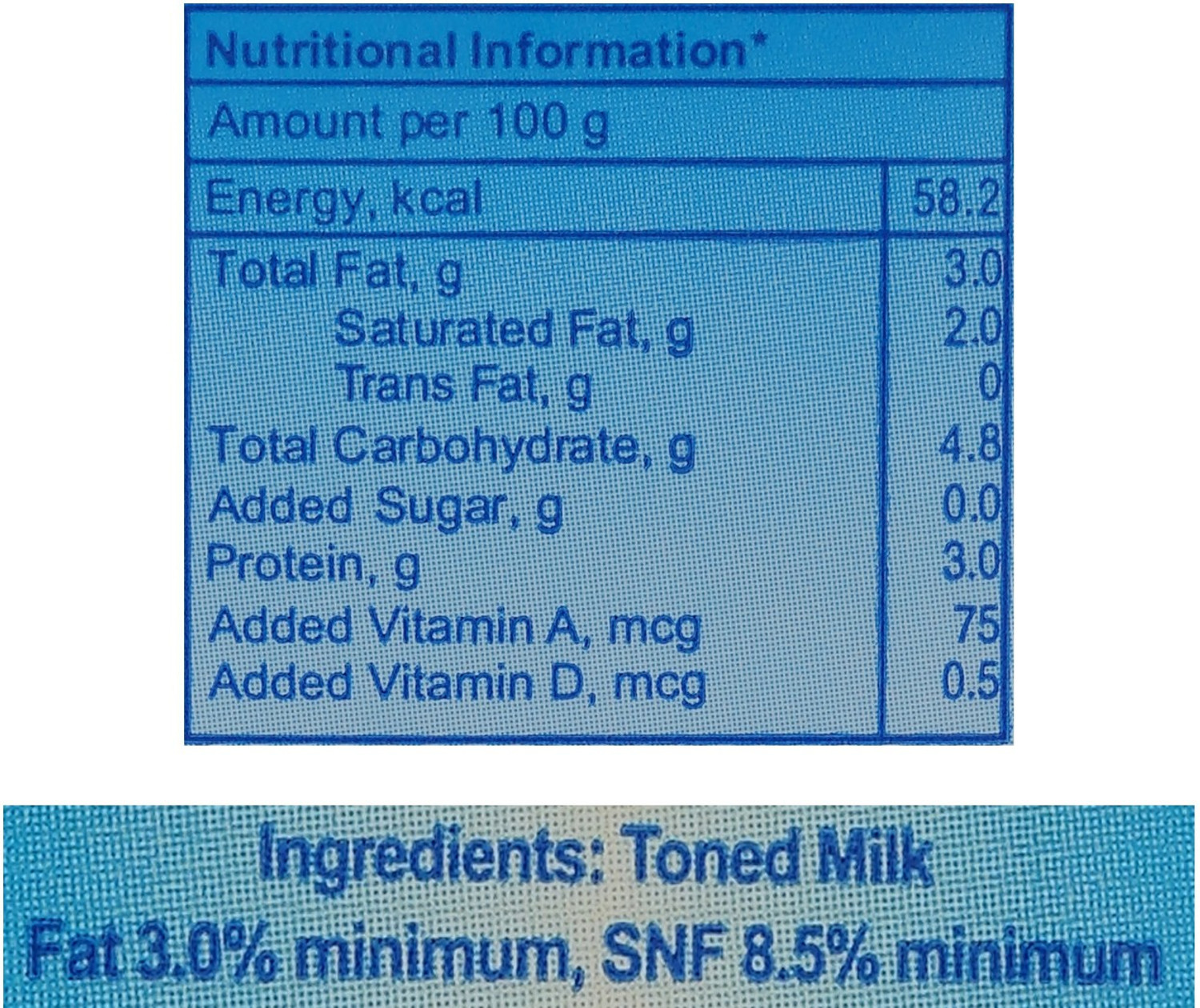 Image of Amul Taaza Homogenised Toned Milk
