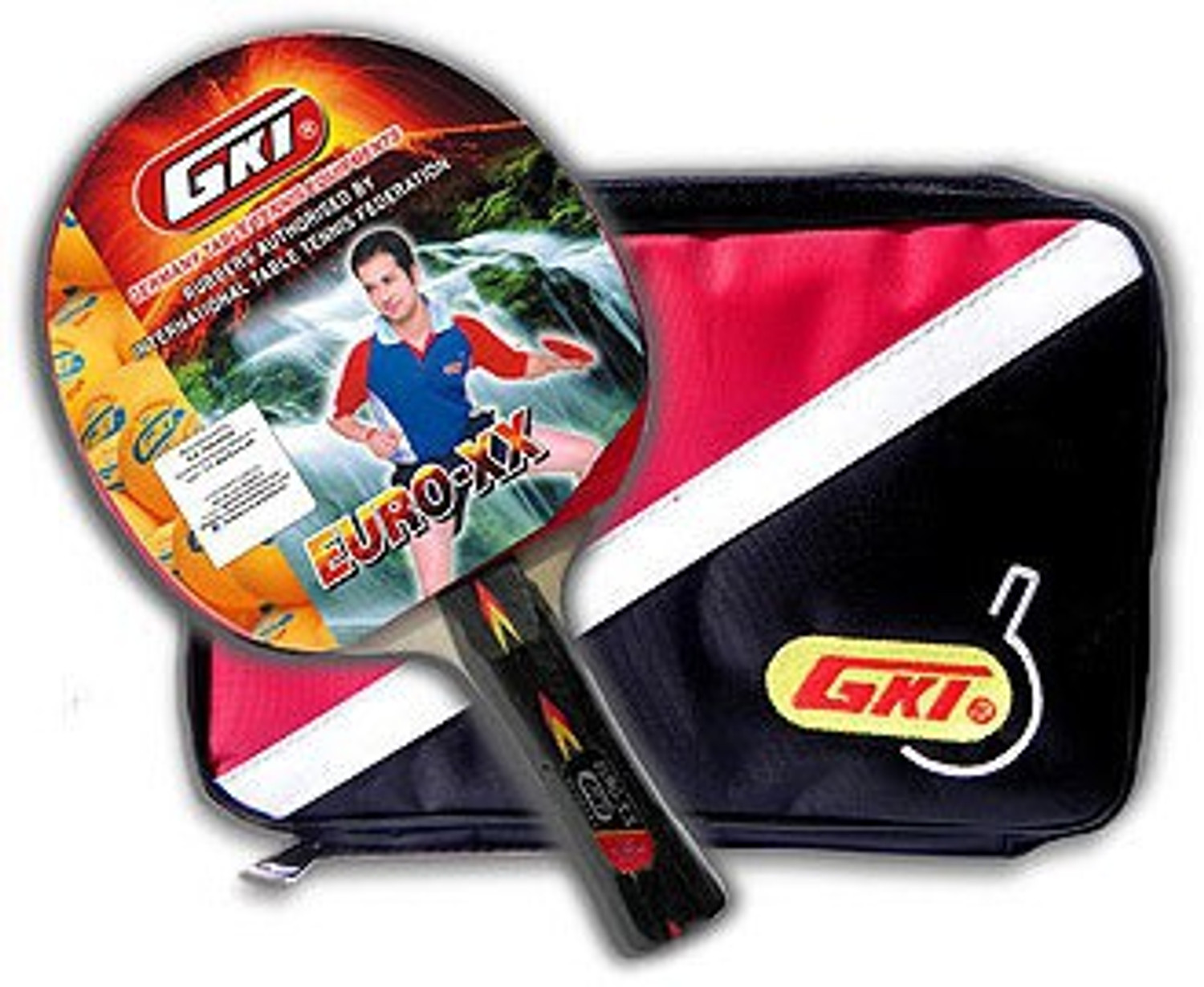 GKI Euro XX Multicolor Table Tennis Racquet  (Pack of: 1, 80 g)
