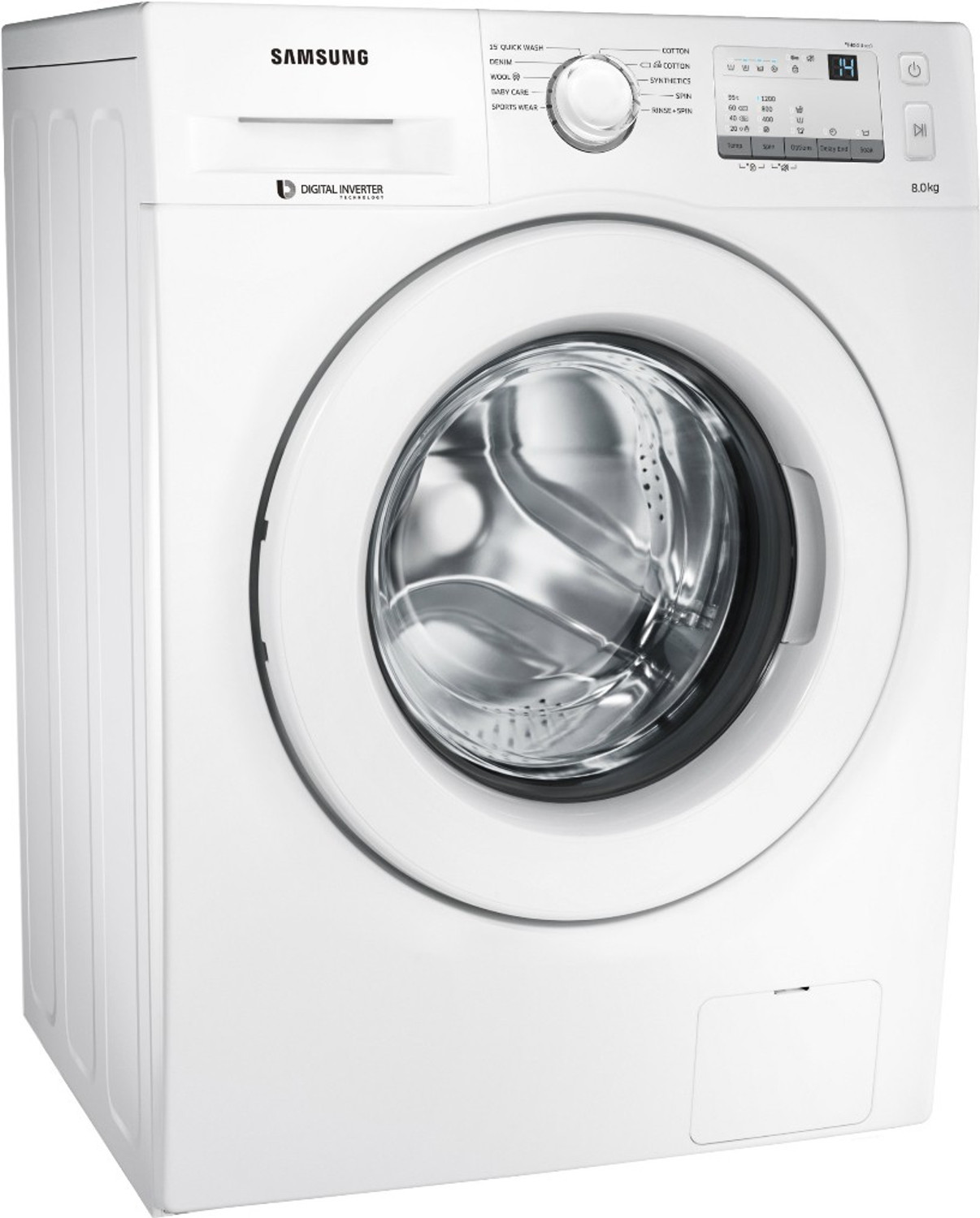 Image of Samsung 8 kg Inverter Fully Automatic Front Load Washing Machine with In-built Heater White