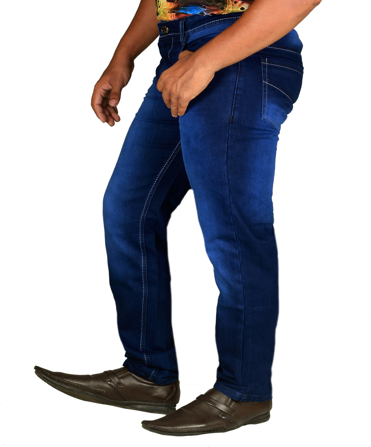 Image of RASSO Regular Men Blue Jeans