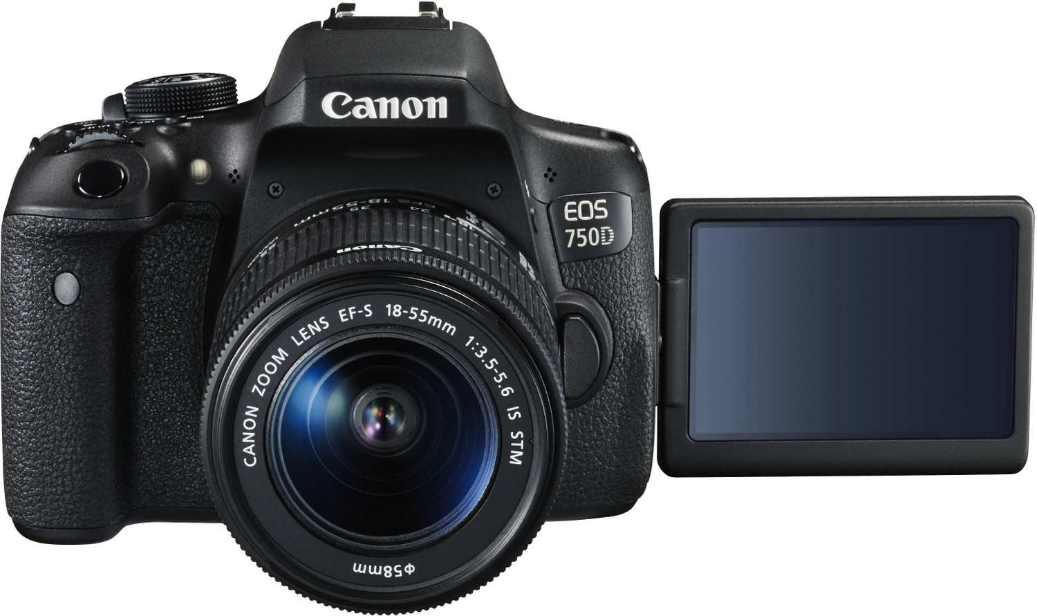 Image of Canon EOS 750D DSLR Camera Body with Single Lens: 18-55mm (16 GB SD Card + Camera Bag)