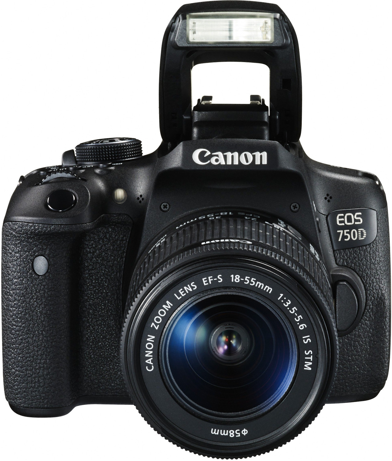 Image of Canon EOS 750D DSLR Camera Body with Single Lens: 18-55mm (16 GB SD Card + Camera Bag)