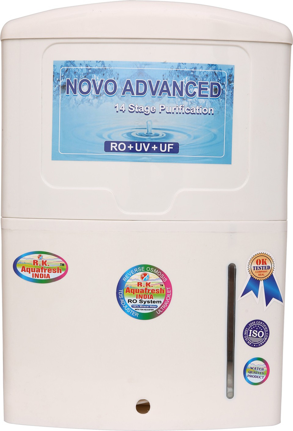 Image of R.K. AQUA FRESH INDIA Novo Advanced 12Ltrs 14Stage 10 L RO + UV + UF Water Purifier